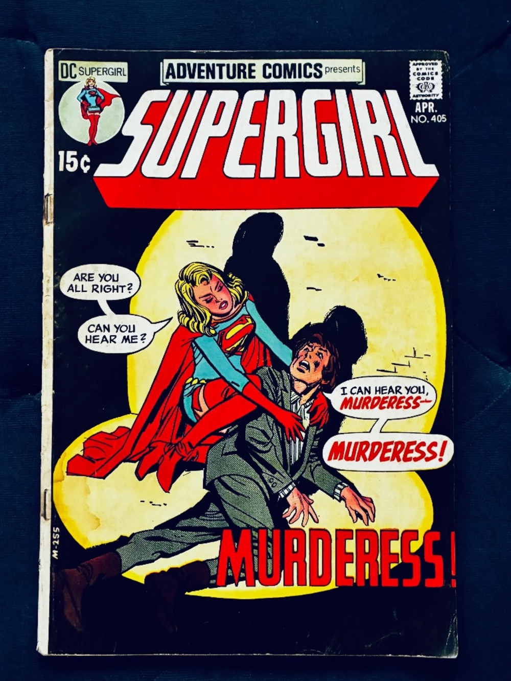 No. 405 Apr. 1971 Adventure Comics Presents Supergirl Murderess Comic Book